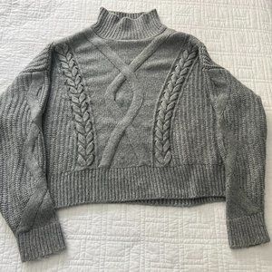 Elizabeth and James  Dark Grey Crop Sweater Size M
